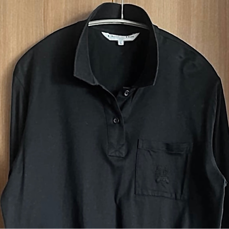 DIOR SPORT中古僅微穿幾次黑色長袖polo衫-1