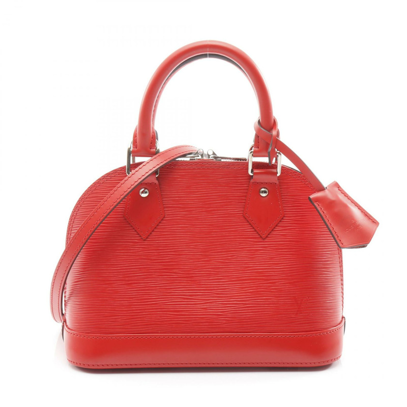 LOUIS VUITTON Alma BB 單肩斜背包手提包 M41160 Epi Coquelicot 二手-0