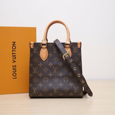 LOUIS VUITTON SACPLAT琴譜包BB21.5老花PVC晶片肩背包