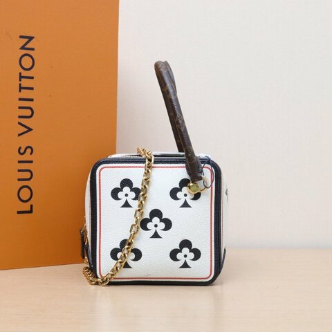 LOUIS VUITTON Square骰子包白色PVC2020肩背包