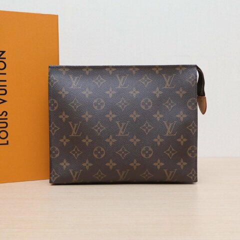 LOUIS VUITTON PocheToilette26號洗漱包老花PVC2016肩背包