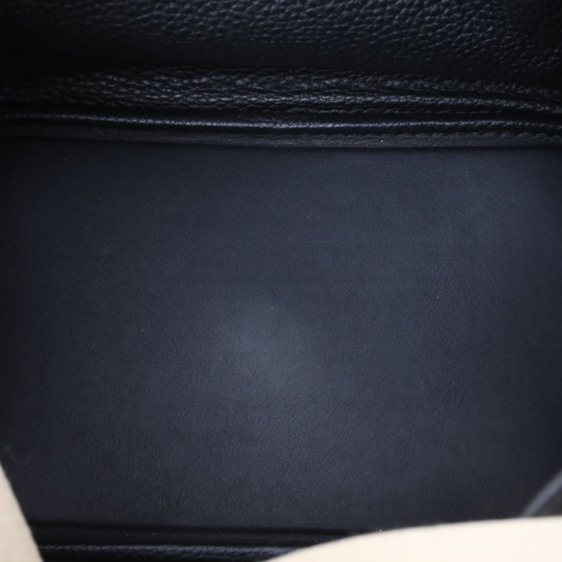 HERMES Lindy3089黑色TC皮Y刻銀扣肩背包-2