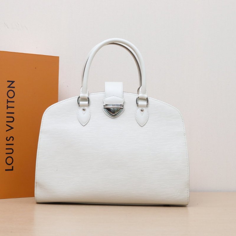 LOUIS VUITTON 白色EPI水波紋牛皮2010LVEPI水波紋PONTNEUF手提醫生包肩背包-0