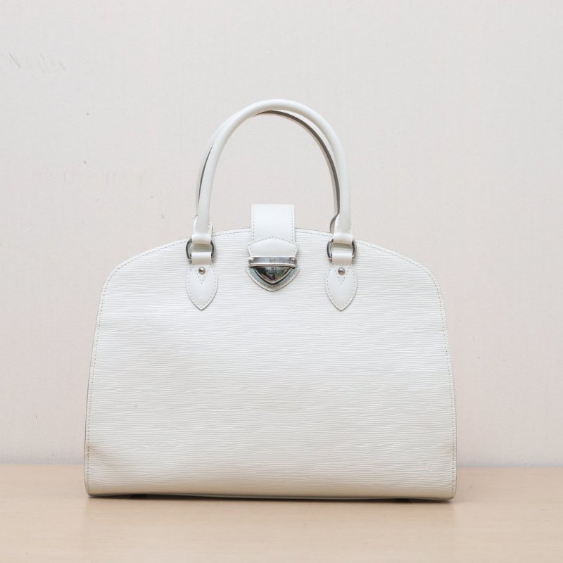 LOUIS VUITTON 白色EPI水波紋牛皮2010LVEPI水波紋PONTNEUF手提醫生包肩背包-1
