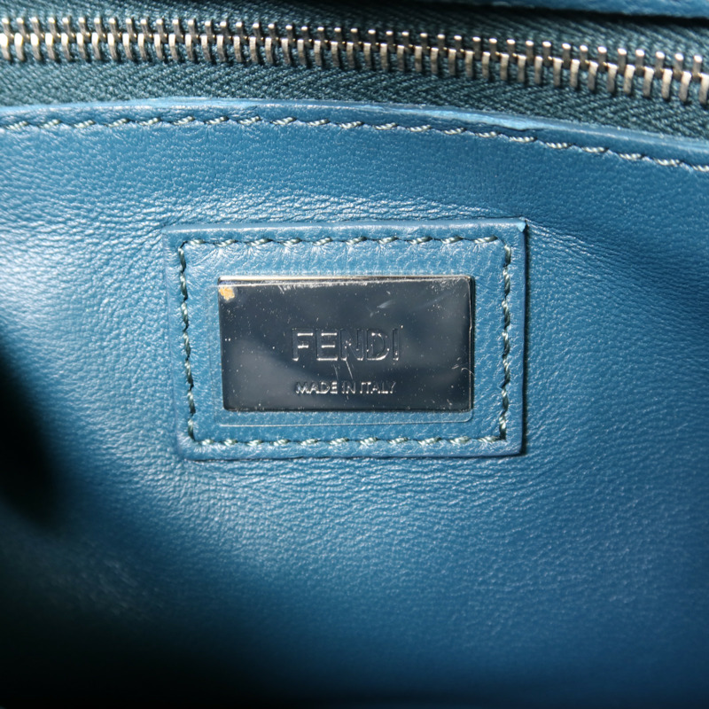 FENDI 羊皮皮革Peekaboo Wave銀扣手挽肩背兩用袋-6