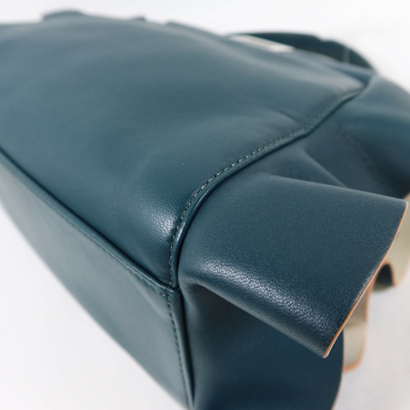 FENDI 羊皮皮革Peekaboo Wave銀扣手挽肩背兩用袋-15