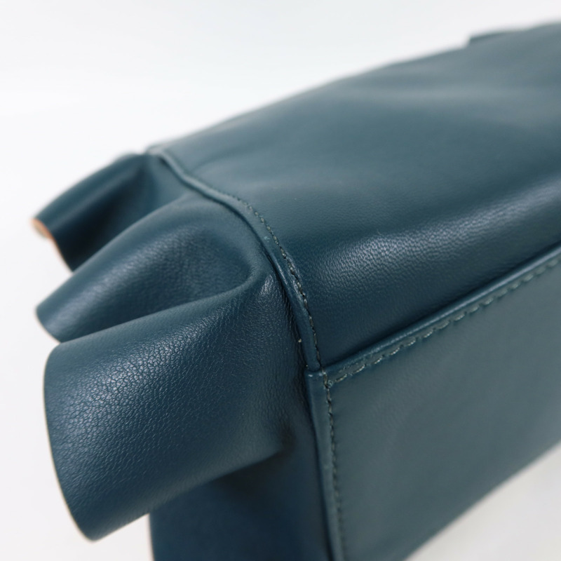 FENDI 羊皮皮革Peekaboo Wave銀扣手挽肩背兩用袋-16