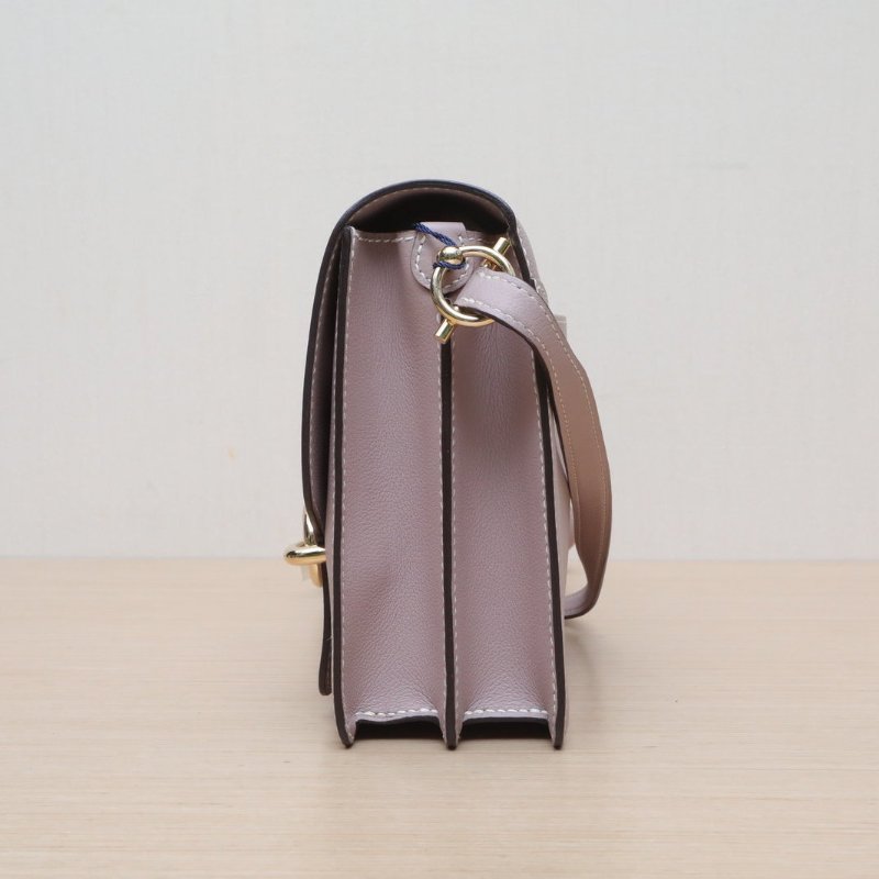 HERMES Roulis豬鼻子234W紫藤色EC皮T刻金扣肩背包-4