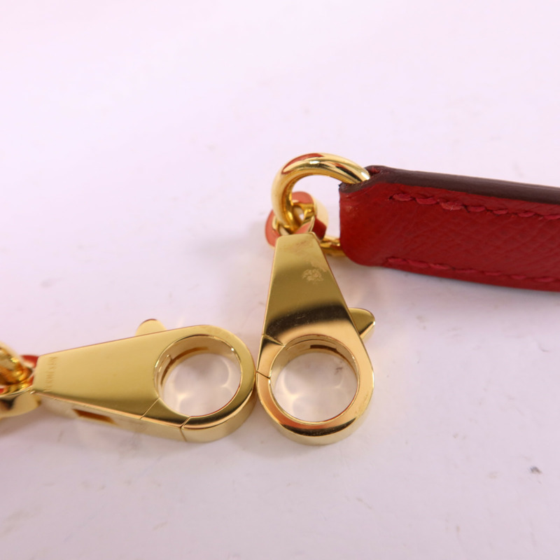 HERMES Epsom皮革Kelly 32金扣手挽肩背兩用袋Rouge Casaque-9