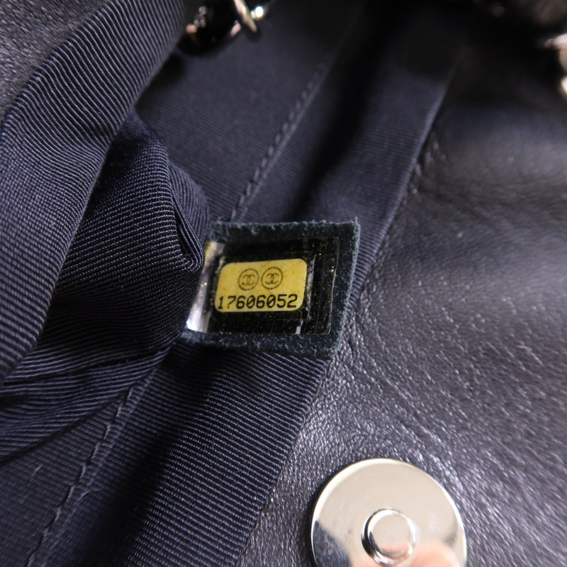 CHANEL 羊皮皮革2 Way Shoulder Bag銀扣手挽肩背兩用袋-8