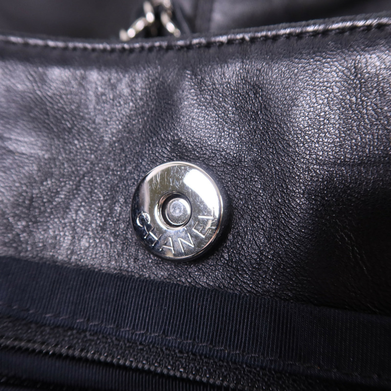 CHANEL 羊皮皮革2 Way Shoulder Bag銀扣手挽肩背兩用袋-10