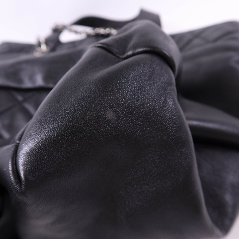 CHANEL 羊皮皮革2 Way Shoulder Bag銀扣手挽肩背兩用袋-16