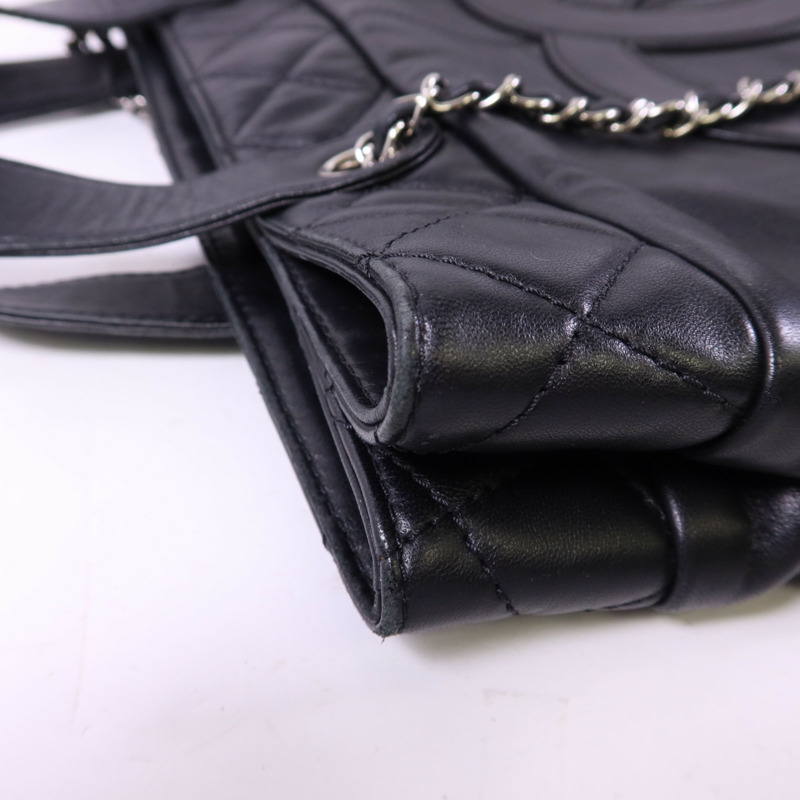 CHANEL 羊皮皮革2 Way Shoulder Bag銀扣手挽肩背兩用袋-19