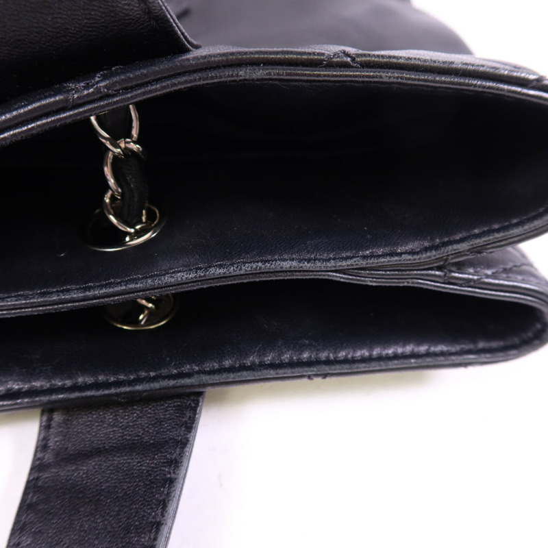 CHANEL 羊皮皮革2 Way Shoulder Bag銀扣手挽肩背兩用袋-21