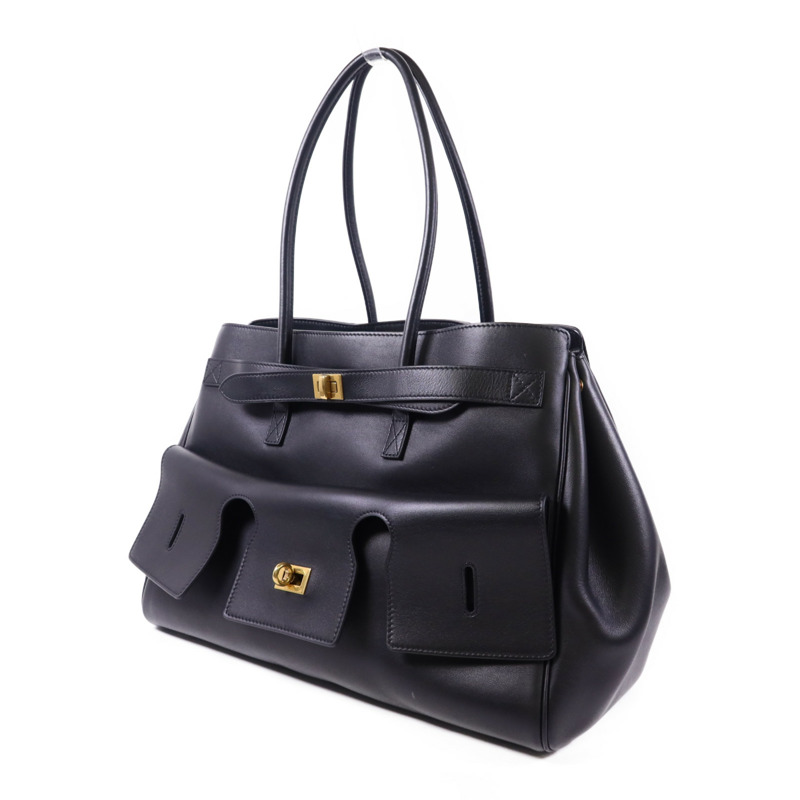 BALENCIAGA 牛皮皮革Bel Air金扣肩背袋-2