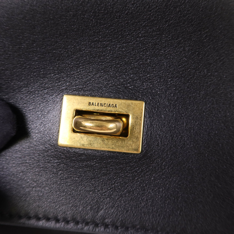 BALENCIAGA 牛皮皮革Bel Air金扣肩背袋-9