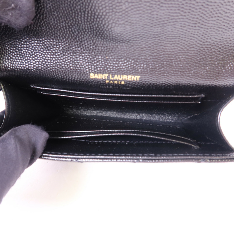 SAINT LAURENT 牛皮皮革Card Case金扣卡片套-4