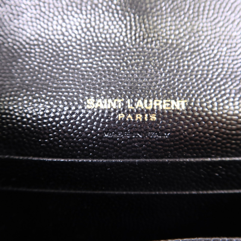 SAINT LAURENT 牛皮皮革Card Case金扣卡片套-5