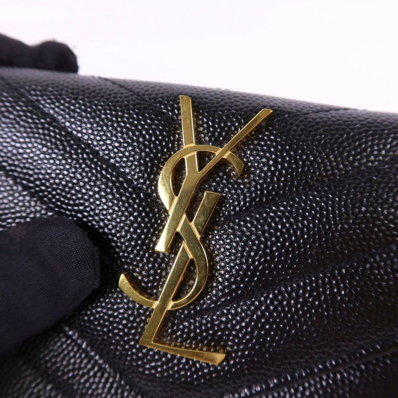 SAINT LAURENT 牛皮皮革Card Case金扣卡片套-8