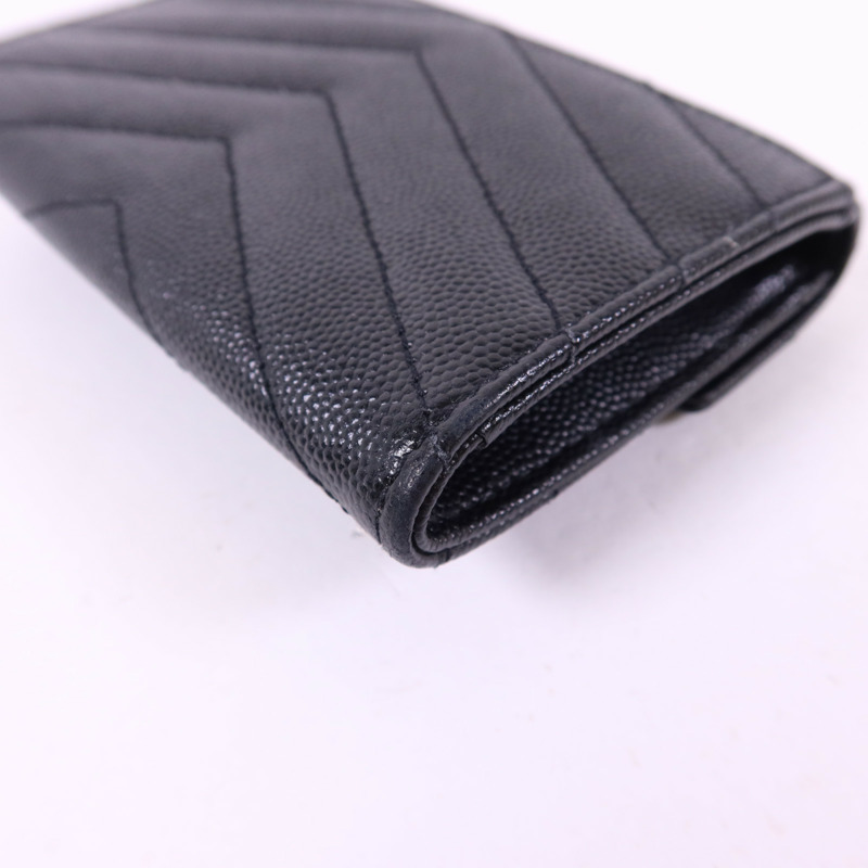 SAINT LAURENT 牛皮皮革Card Case金扣卡片套-11