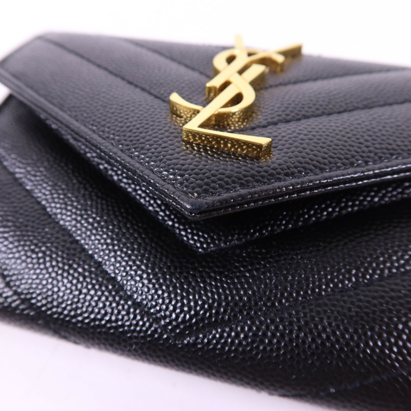 SAINT LAURENT 牛皮皮革Card Case金扣卡片套-13