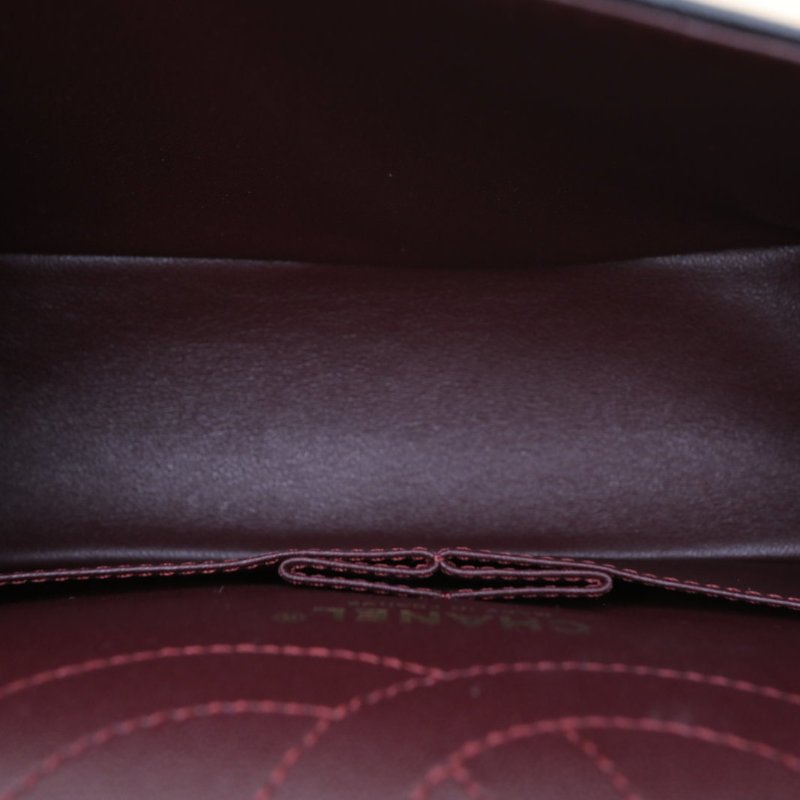 CHANEL 2.55口蓋包小號24黑色牛皮28開金扣肩背包-2