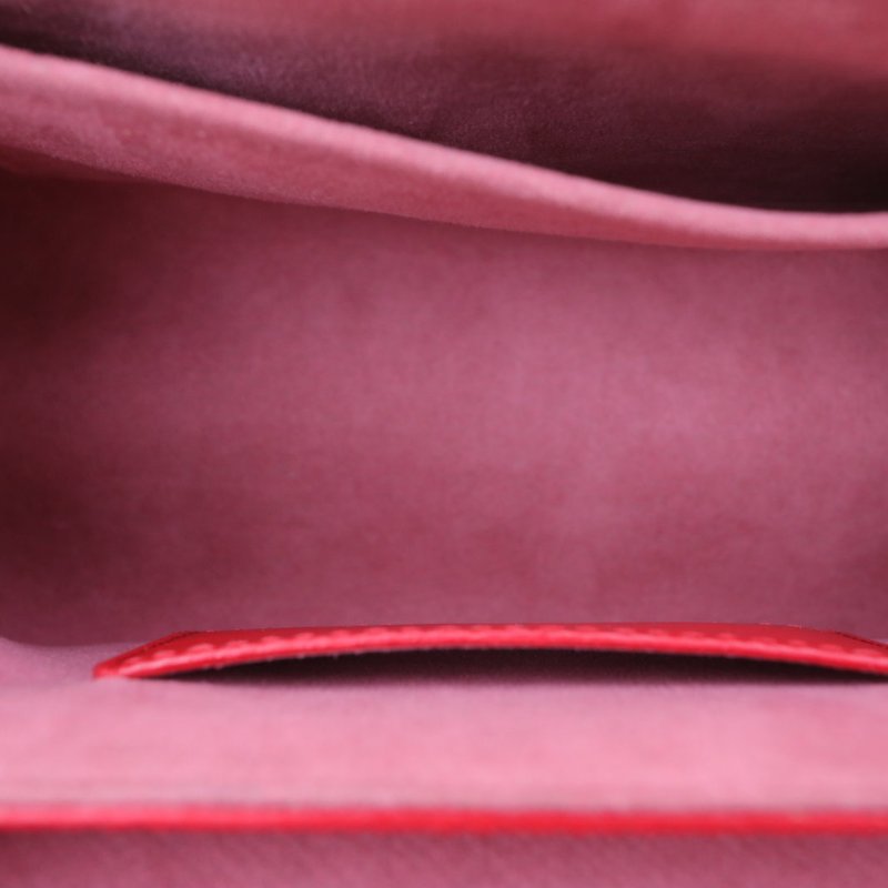 LOUIS VUITTON TWIST中號23紅色EPI水波紋牛皮銀扣2015肩背包-2