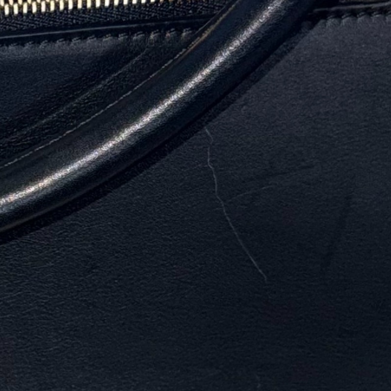 CELINE 蝙蝠包 藍 白 黑 拚色  三色 拚色 藍 白 黑 手提包 肩背包 真皮 高質感 大容量 通勤包 精品 二手 輕微 使用痕  （輕微放置痕跡）-5