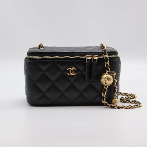 CHANEL 金球長盒子 - 黑金