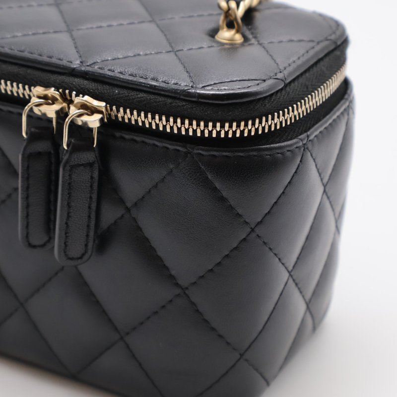 CHANEL 金球長盒子 - 黑金-6