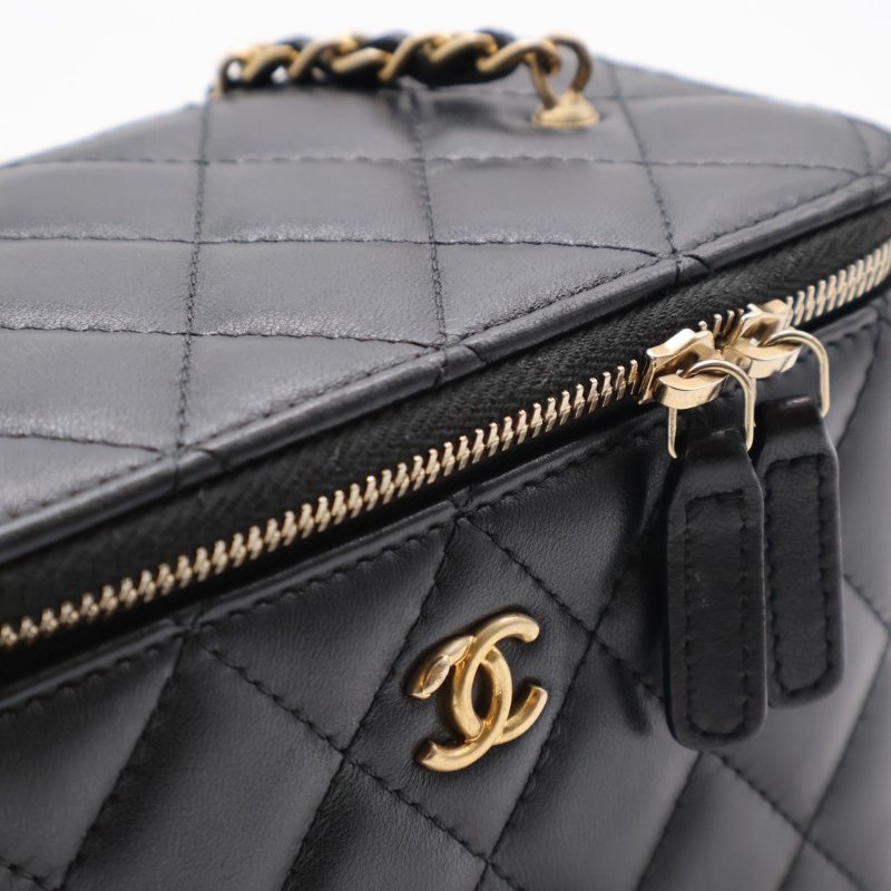 CHANEL 金球長盒子 - 黑金-8