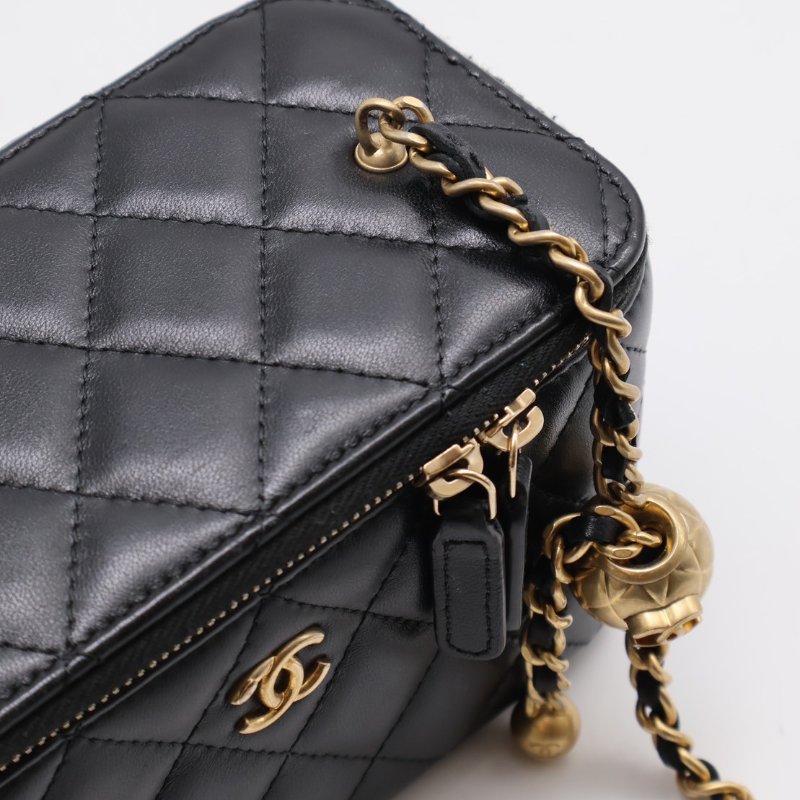 CHANEL 金球長盒子 - 黑金-9