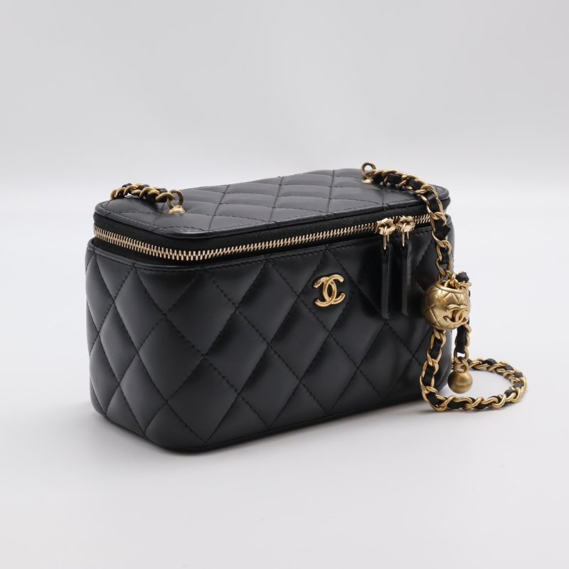 CHANEL 金球長盒子 - 黑金-14