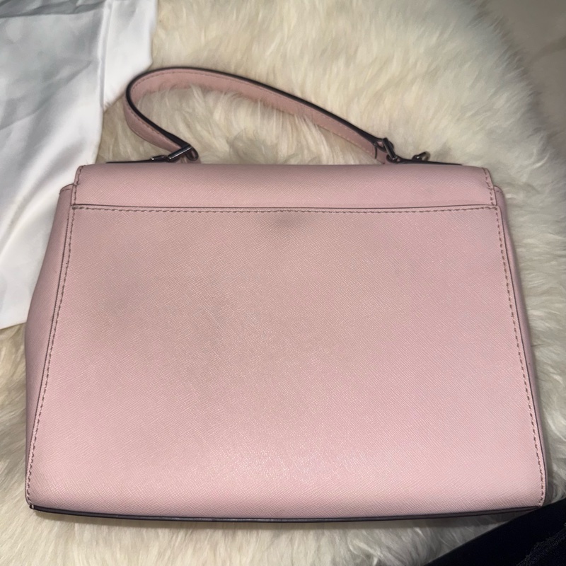 💗 Michael Kors MK 粉色 手提包 肩背包 斜背包 防刮皮革 氣質 淑女風 百搭 休閒 通勤包 精品 二手-4