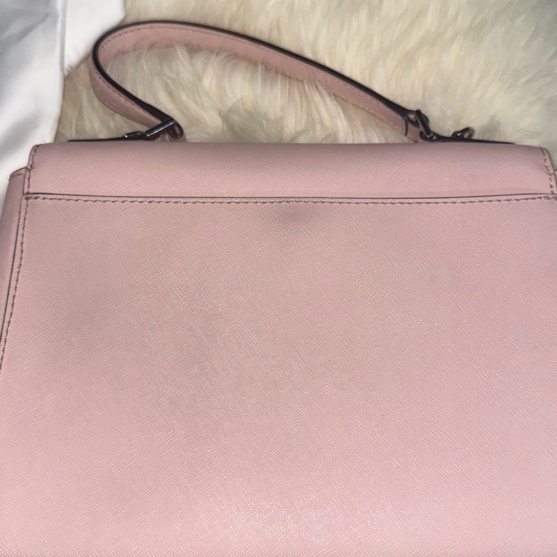 💗 Michael Kors MK 粉色 手提包 肩背包 斜背包 防刮皮革 氣質 淑女風 百搭 休閒 通勤包 精品 二手-5