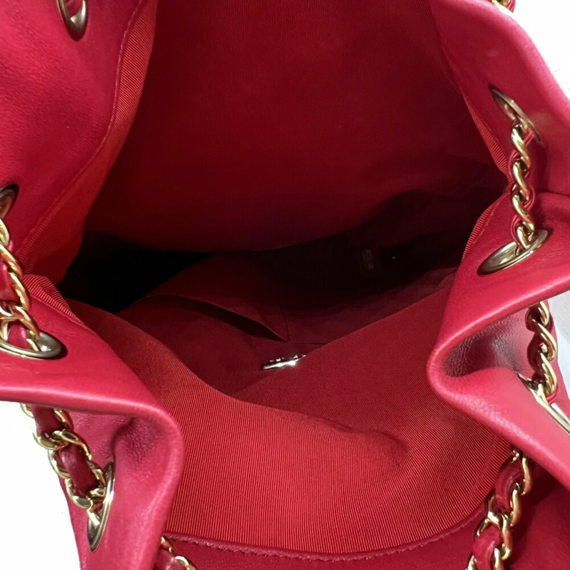 香奈兒粉紅羊皮絎縫雙肩包 A94417,男女皆宜-9