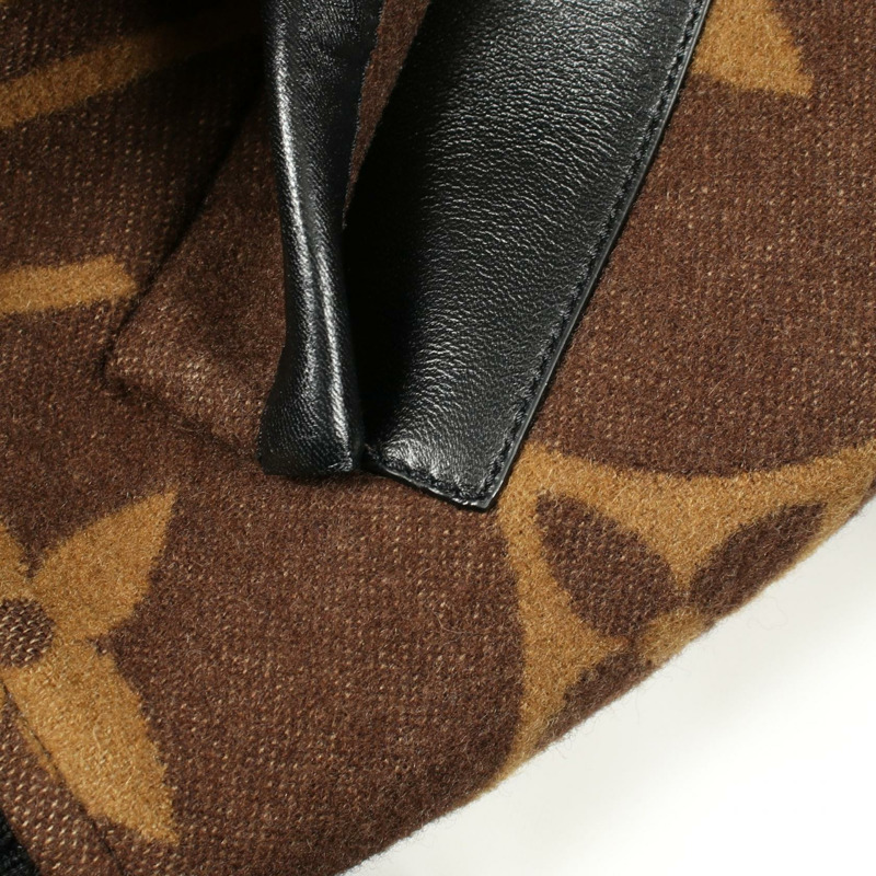 路易威登 Monogram Blouson #36 夾克,羊毛、羊絨、棉混紡,棕色/黑色,二手-8