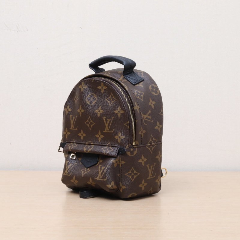 LOUIS VUITTON PalmSprings小書包Mini17新款拉鏈外露老花PVC晶片肩背包-3