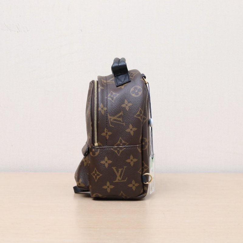 LOUIS VUITTON PalmSprings小書包Mini17新款拉鏈外露老花PVC晶片肩背包-4