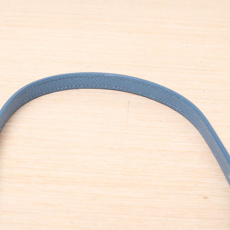 CELINE Belt鯰魚包Nano20藍色牛皮銀扣肩背包-2