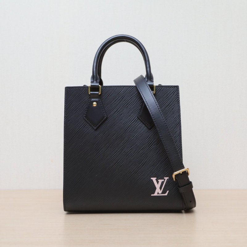 LOUIS VUITTON SACPLAT琴譜包BB21.5黑色EPI水波紋牛皮晶片肩背包-1