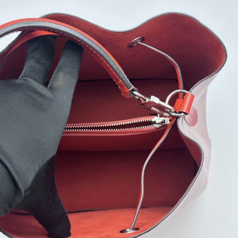 LV Neonoe 水波紋粉色紅內手提肩背水桶包 25*25*16.5 98新配件塵袋-4