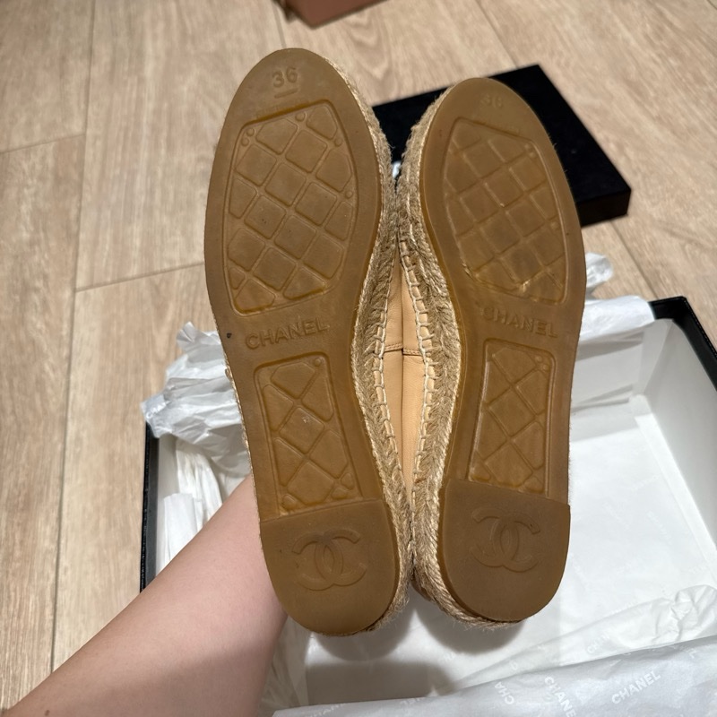 Chanel 草編鞋36號-3