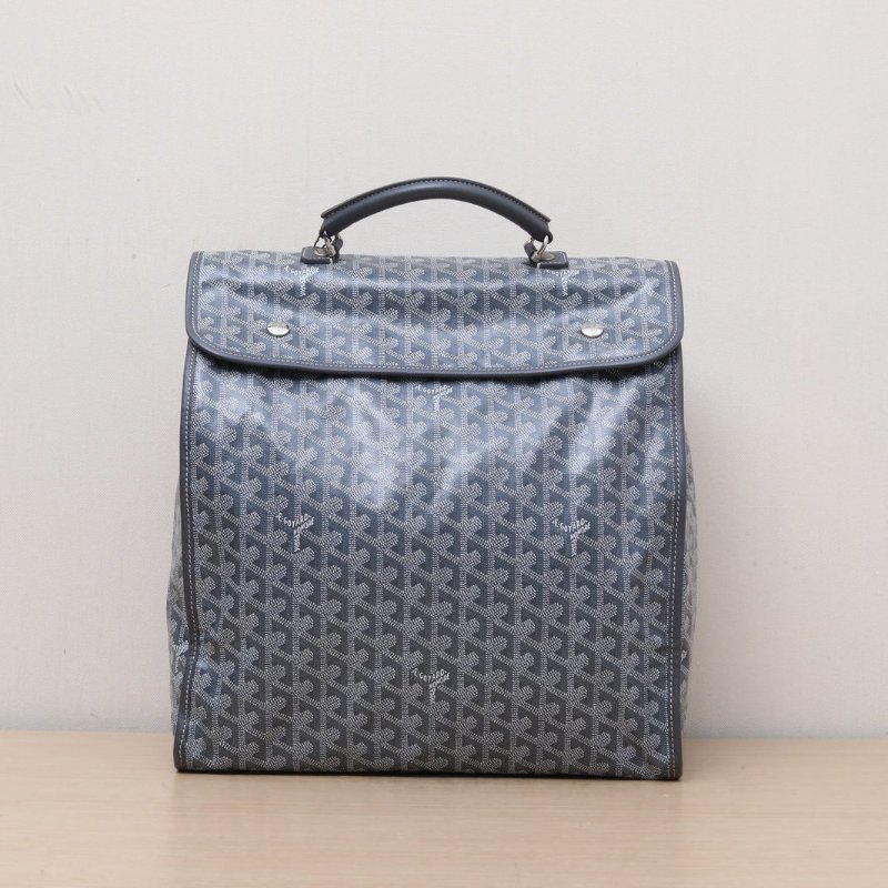 GOYARD Leger雙肩包33黑色灰色PVC肩背包-1