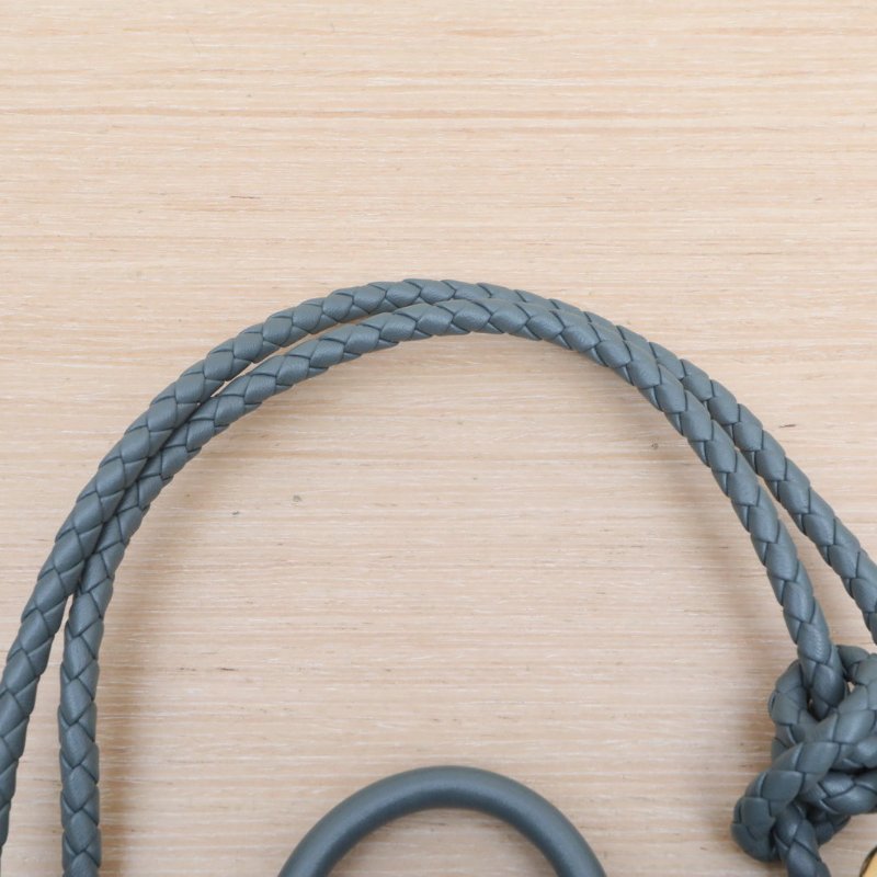 BOTTEGA VENETA Andiamo編織磁扣開合小號羊皮石板色肩背包-2