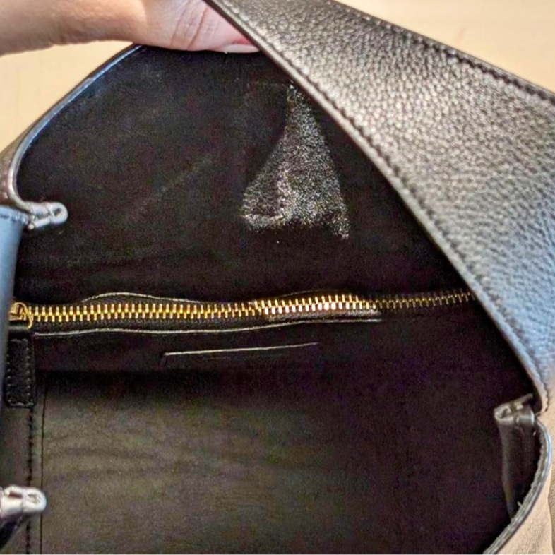 YSL SAINT LAURENT  LE 5 À 7小型粒面皮革柔軟手袋 黑色-3