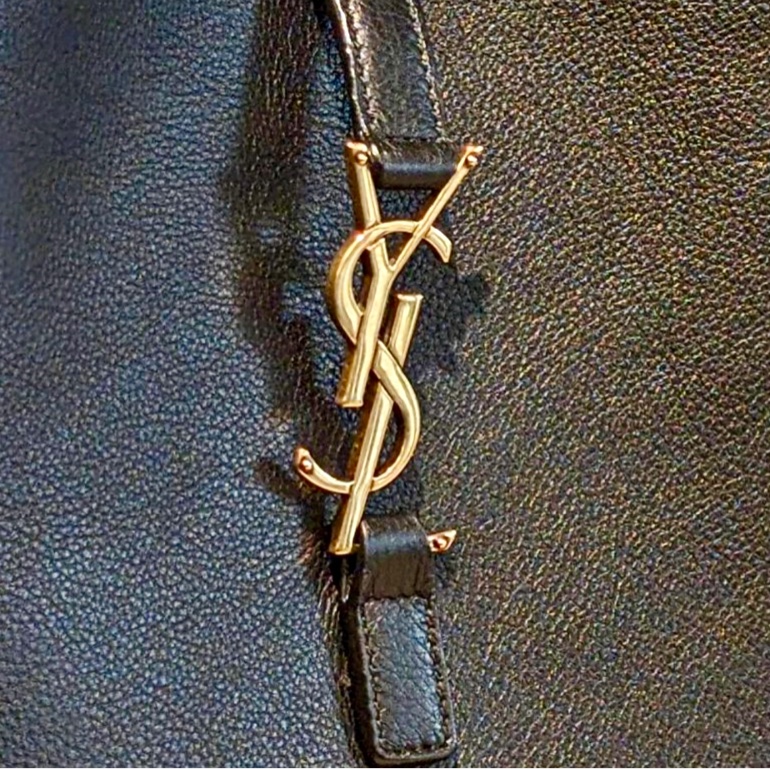 YSL SAINT LAURENT  LE 5 À 7小型粒面皮革柔軟手袋 黑色-10