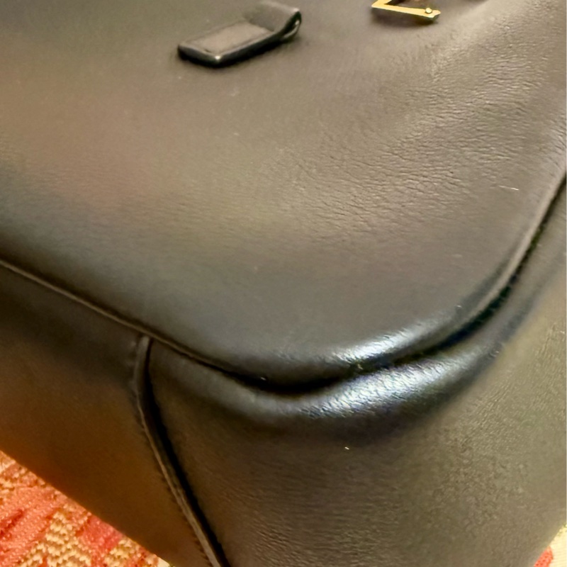 YSL SAINT LAURENT  LE 5 À 7小型粒面皮革柔軟手袋 黑色-7