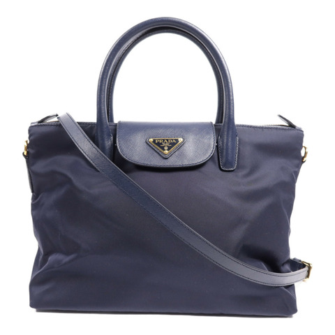 PRADA 尼龍Tessuto金扣手挽肩背兩用袋