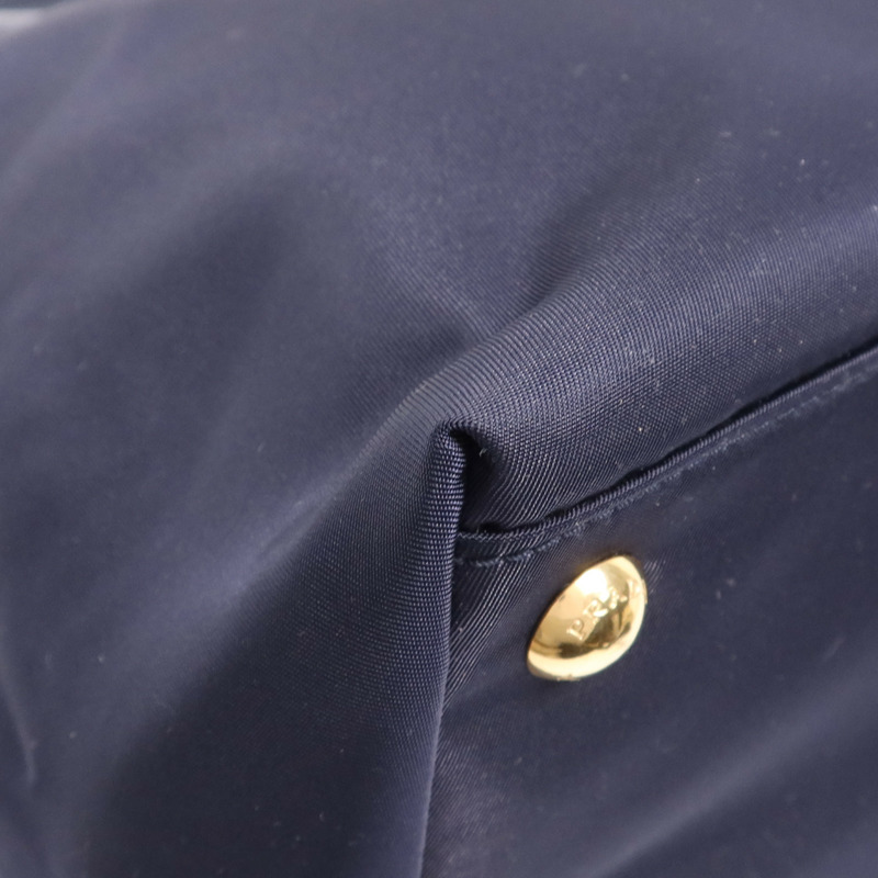 PRADA 尼龍Tessuto金扣手挽肩背兩用袋-7